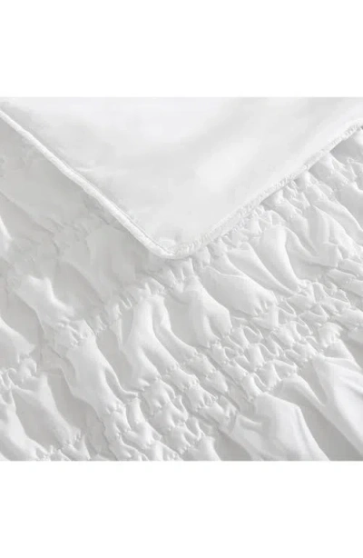 Poppy & Fritz Poppy And Fritz Scrunch Stripe Microfiber Quilt & Shams Set In White