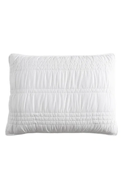 Poppy & Fritz Poppy And Fritz Scrunch Stripe Microfiber Quilt & Shams Set In White