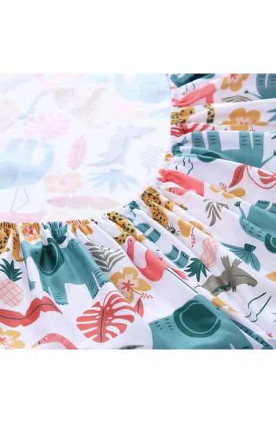 Poppy & Fritz Poppy And Fritz Wild Animals Microfiber Sheet Set In Multi