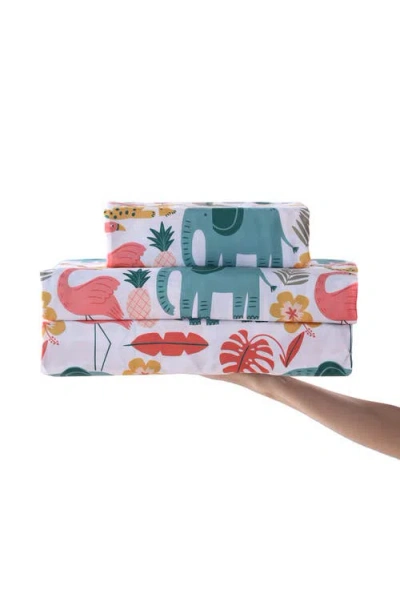 Poppy & Fritz Poppy And Fritz Wild Animals Microfiber Sheet Set In Multi