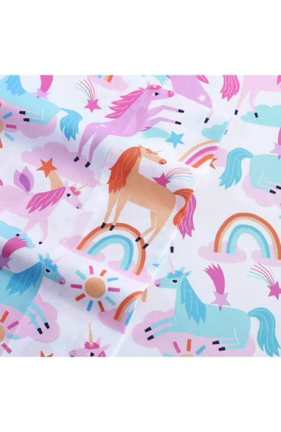 Poppy & Fritz Poppy And Fritz Unicorn Print Microfiber Sheet Set In Multi