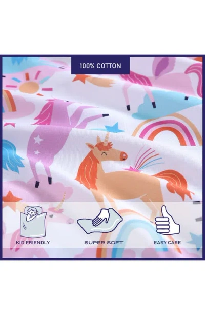 Poppy & Fritz Poppy And Fritz Unicorn Print Microfiber Sheet Set In Multi