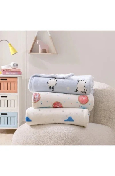 Poppy & Fritz Poppy And Fritz Plush Flannel Brushed Fleece Throw Blanket In Multi