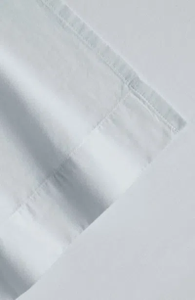 Homespun Solid Cotton Percale Sheet Set In Blue