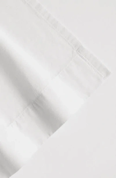 Homespun Solid Cotton Percale Sheet Set In White