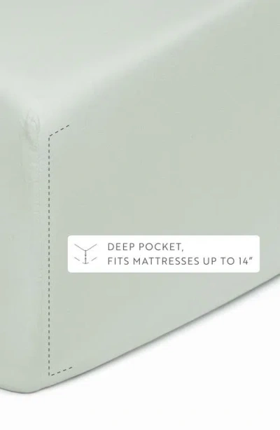 Homespun Solid Cotton Percale Sheet Set In Green