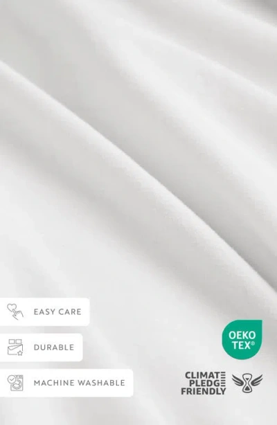 Homespun Solid Cotton Percale Sheet Set In White