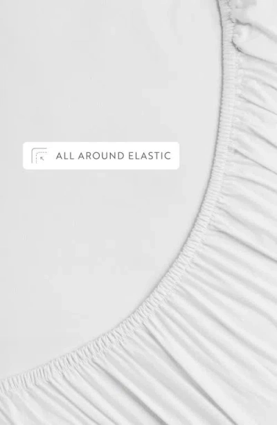 Homespun Solid Cotton Percale Sheet Set In White