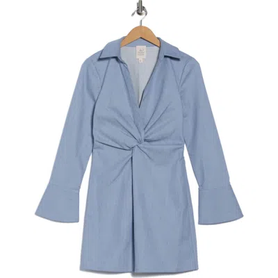 Cinq À Sept Cinq A Sept Mckenna Twist Front Dress In Blue