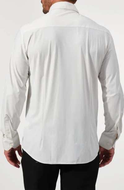 Studio Garnet Los Angeles Solid Performance Stretch Button-up Shirt In White