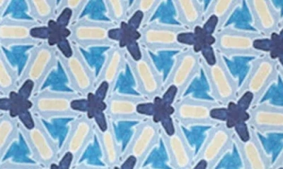 Studio Garnet Los Angeles Soleil Tile Print Button-up Shirt In Blue