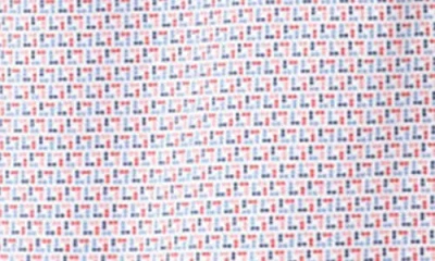 Studio Garnet Los Angeles Pixel Grid Stretch Supima Cotton Button-up Shirt In Purple