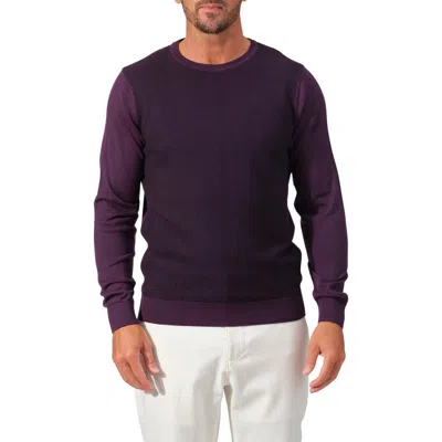 Studio Garnet Los Angeles Textured Merino Wool Pullover In Purple