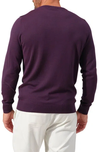 Studio Garnet Los Angeles Textured Merino Wool Pullover In Purple