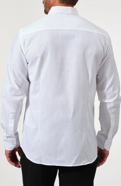 Studio Garnet Los Angeles Textured Solid Cotton Button-up Shirt In White