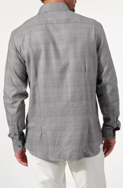 Studio Garnet Los Angeles Textured Cotton Button-up Shirt In Gray