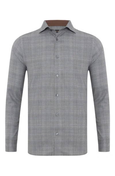 Studio Garnet Los Angeles Textured Cotton Button-up Shirt In Gray
