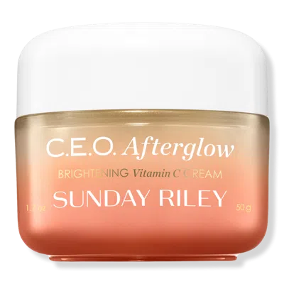 Sunday Riley C.e.o. Afterglow Brightening Vitamin C Cream 1.7 oz Skin Care 817494017632 In Orange