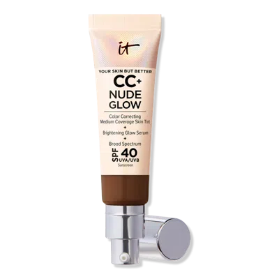 It Cosmetics Cc+ Nude Glow Lightweight Foundation + Glow Serum With Spf 40 - Deep Honey