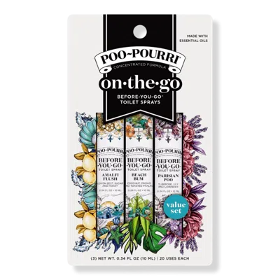 Poo~pourri Wanderlust On-the-go 3 Pack Before-you-go Toilet Spray Travel Size Set