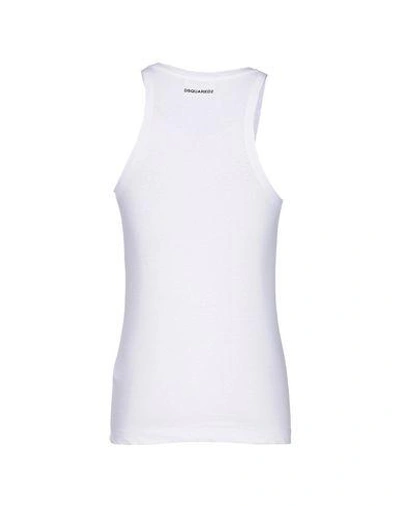 Shop Dsquared2 Tank Tops In White