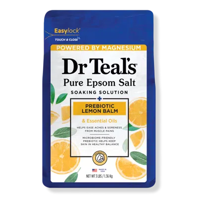 Dr Teal's Pure Epsom Salt Soak, Prebiotic Lemon Balm With Essential Oil Blend