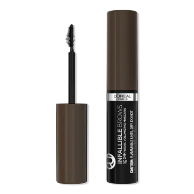 L'oreal Infallible Brows 24h Volumizing Mascara - Soft Black In Black