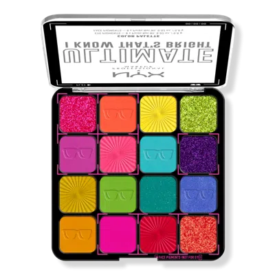 Nyx Professional Makeup Ultimate Shadow Palette Vegan 16-pan - I Know That's Bright