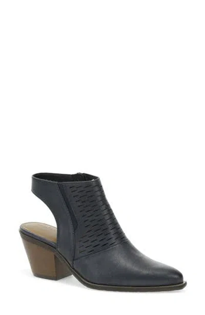 Baretraps Langley Womens Block Heel Faux Leather Booties In Blue