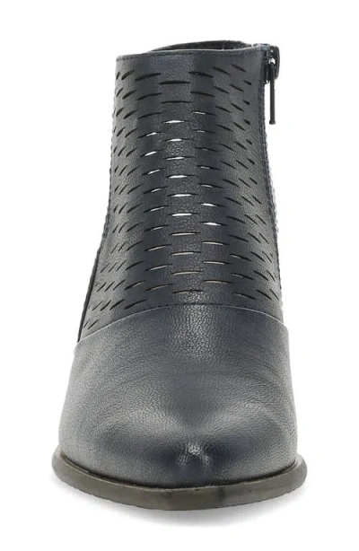 Baretraps Langley Womens Block Heel Faux Leather Booties In Blue