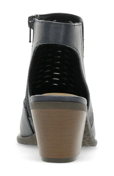 Baretraps Langley Womens Block Heel Faux Leather Booties In Blue