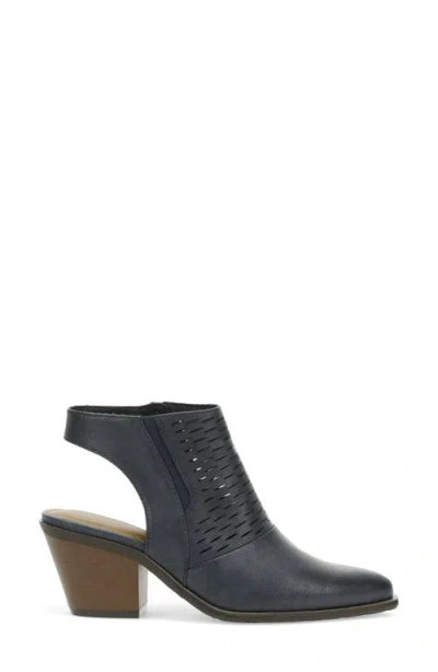 Baretraps Langley Womens Block Heel Faux Leather Booties In Blue