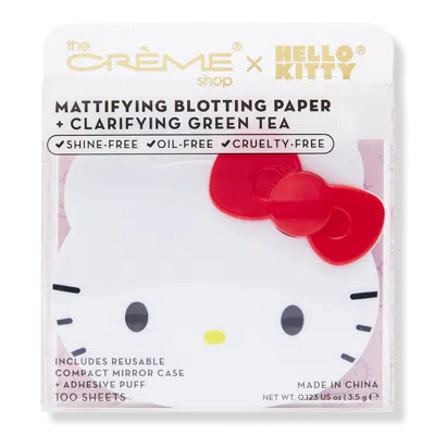 The Creme Shop Hello Kitty Mattifying Blotting Paper + Reusable Mirror Compact In Red
