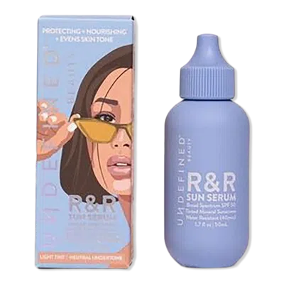 Undefined Beauty R&r Broad Spectrum Spf 50 Sun Serum - Light In White