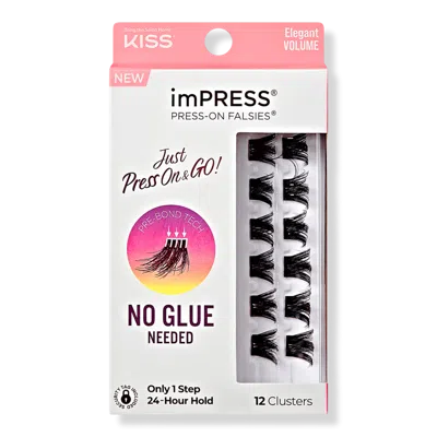 Kiss Impress Press-on Falsies Eyelash Clusters, Elegant Volume