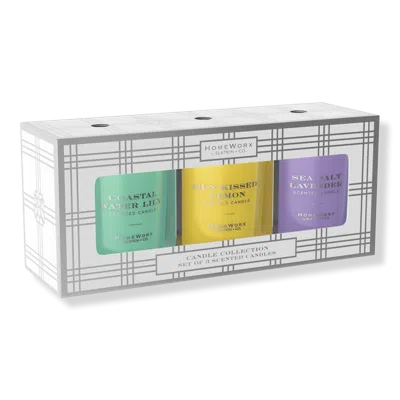 Homeworx Everyday Candle Gift Set Of 3 In Multi