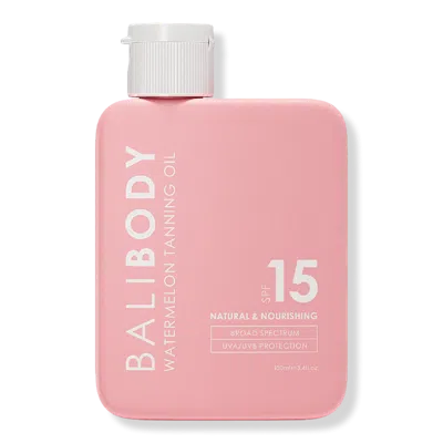 Bali Body Hydrating Natural Watermelon Tanning Oil Spf15 In Transparent