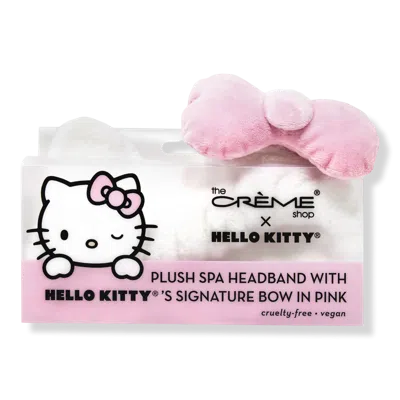 The Creme Shop Hello Kitty Plush Spa Headband With Signature Bow-pink