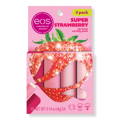 Eos Best Of The Bunch 4 Piece Lip Balm - Super Strawberry