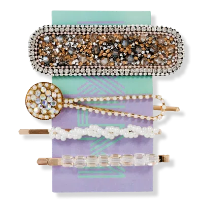 Locks & Mane 'the Piper' Pave Stone Barrette Set