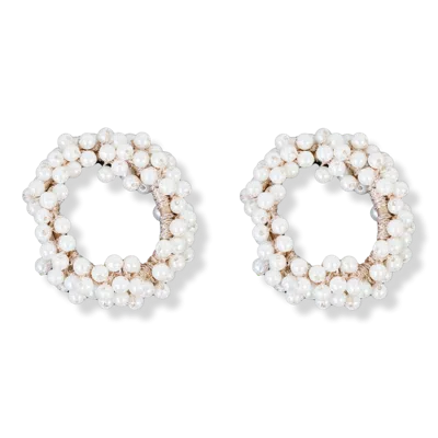 Locks & Mane 'the Jennifer' Pearl Scrunchie Set