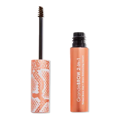 Grande Cosmetics Travel-size Grandebrow 2-in-1 Tinted Brow Gel + Brow Enhancing Serum, 0.02 Oz. In Black