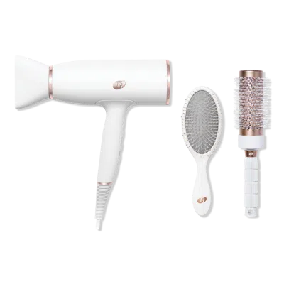 T3 Aireluxe Professional Hair Dryer And Brush Set In White