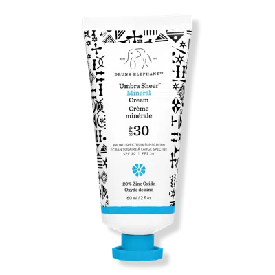 Drunk Elephant Umbra Mineral Cream Spf 30 Tinted Face Sunscreen - Sheer In Transparent