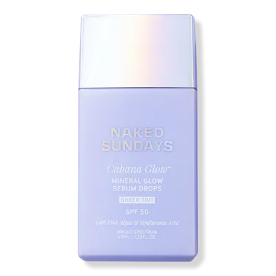 Naked Sundays Cabanaglow Mineral Glow Drops Spf 50 Sunscreen - Sheer In Transparent