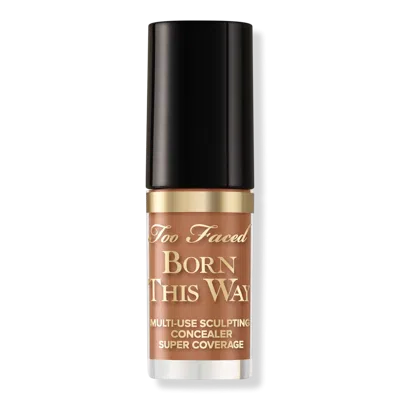 Too Faced Travel Size Born This Way Super Coverage Multi-use Concealer - Caramel In Brown