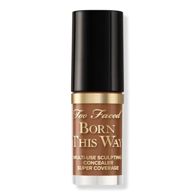 Too Faced Travel Size Born This Way Super Coverage Multi-use Concealer - Chestnut In Brown