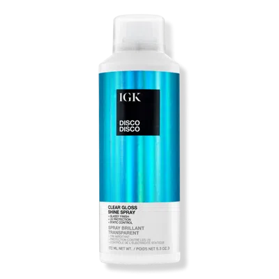 Igk Disco Disco Clear Gloss Shine Spray Hair Product 5.3 Oz. In Blue