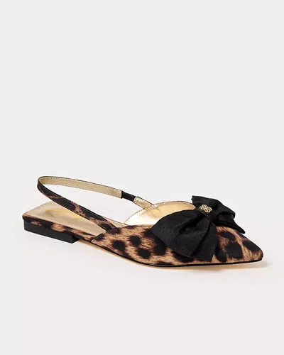 Lilly Pulitzer Brit Leopard Bow Slingback Shoe In Brown