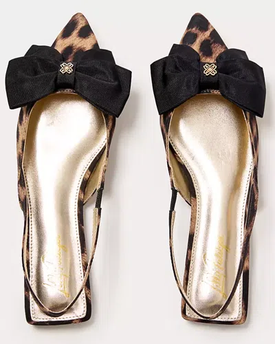 Lilly Pulitzer Brit Leopard Bow Slingback Shoe In Brown